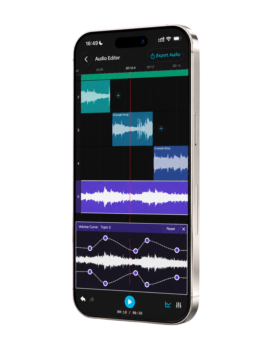 Volume curve editor on iPhone